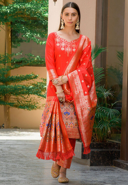 Bestseller | Pakistani Banarasi Silk Salwar Kameez and Pakistani Banarasi  Silk Salwar Suits online shopping