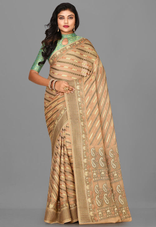 Banarasi Pure Georgette Saree in Beige