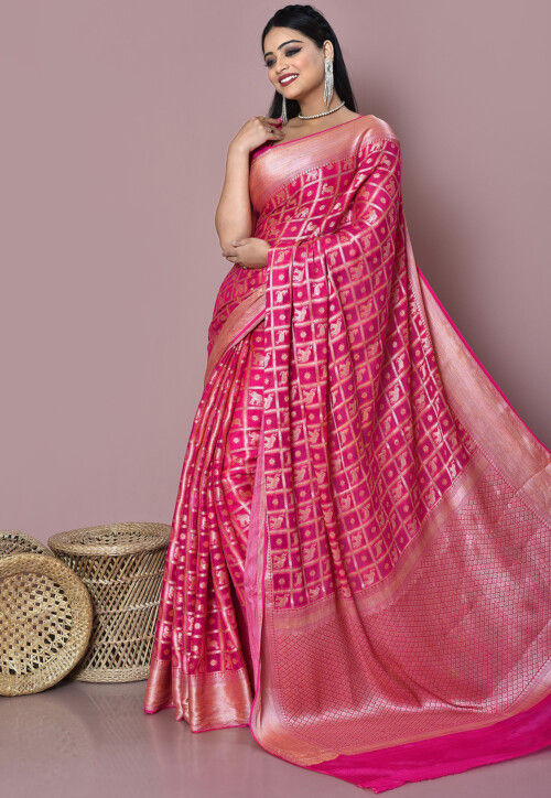 Banarasi Pure Georgette Saree in Magenta