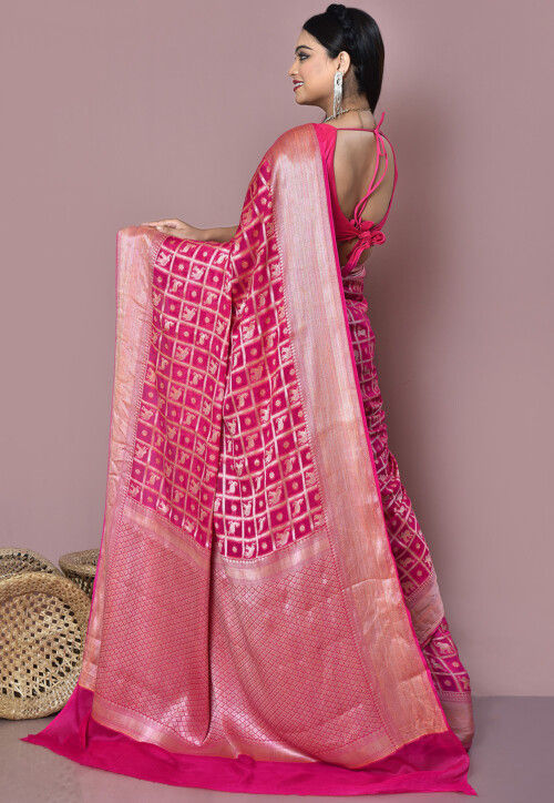 Banarasi Pure Georgette Saree in Magenta