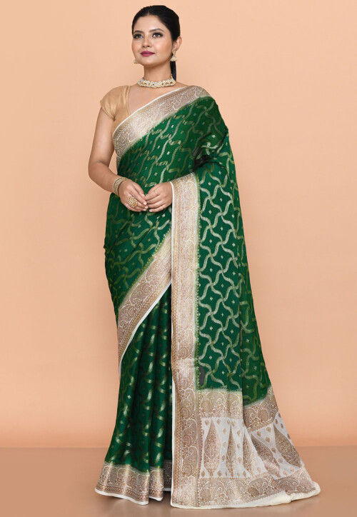 Khadi georgette saree online shop