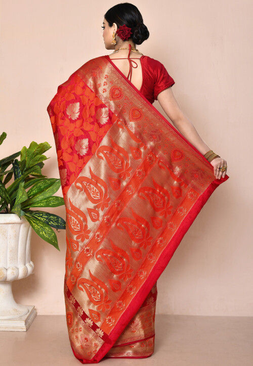 Banarasi Pure Silk Saree in Red