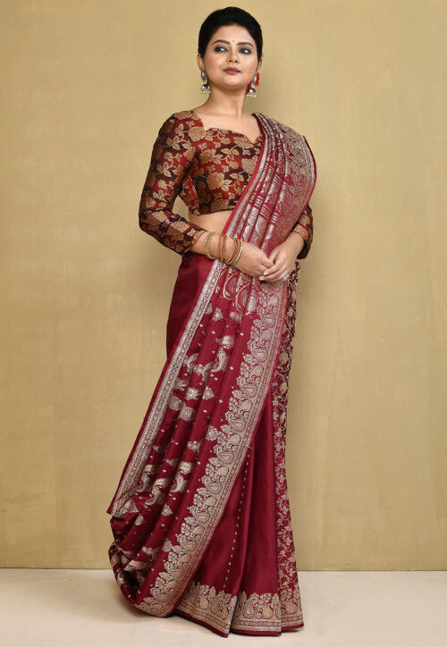 Banarasi Pure Silk Saree in Red