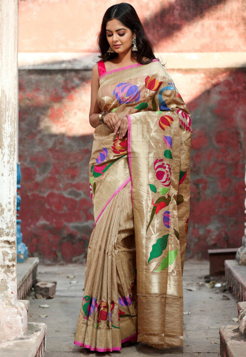 Buy Tissue Silk Banarasi Sarees Online at Shanti Banaras