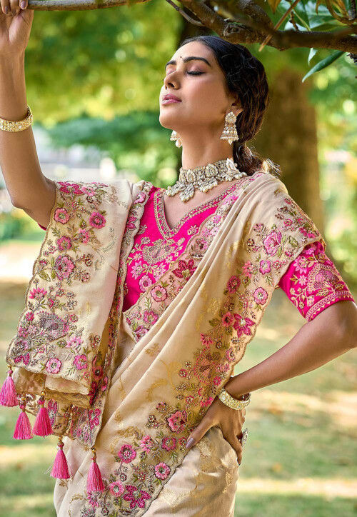 Banarasi Saree in Beige