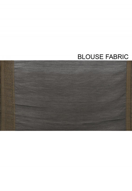 Banarasi Saree in Charcoal