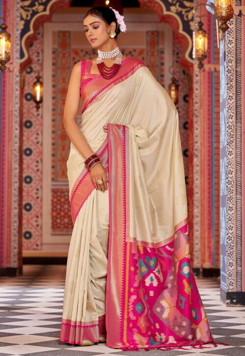 Banarasi Saree in Cream