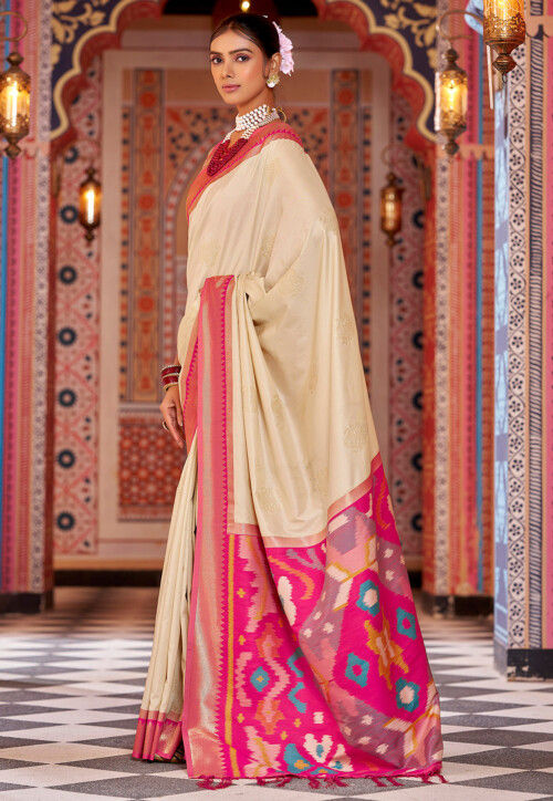 Banarasi Saree in Cream