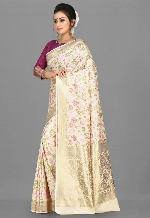 Banarasi Saree in Cream