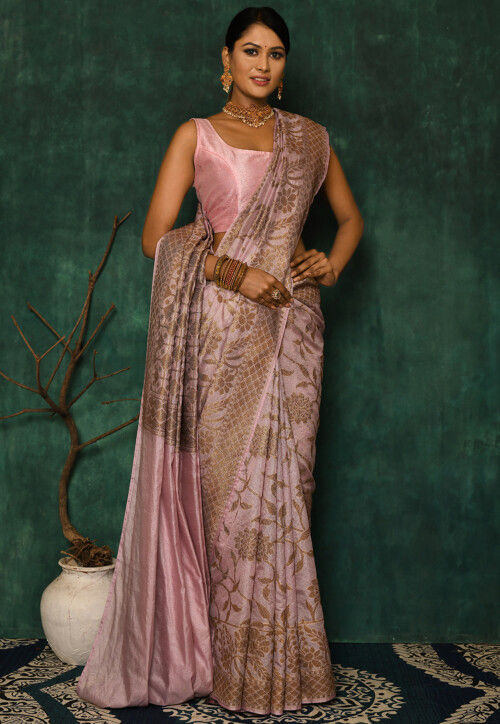 Banarasi Saree in Dusty Purple