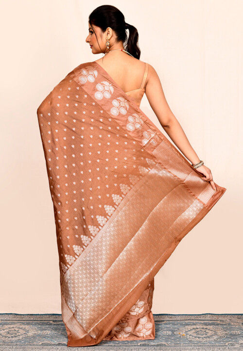 Banarasi Saree in Light Brown