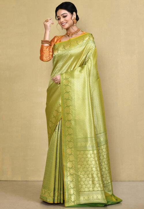 Banarasi Saree in Light Green