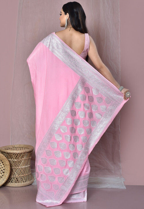 Banarasi Saree in Light Pink
