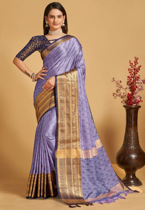 Buy purple banarasi saree online on Karagiri | ON SALE – Karagiri Global