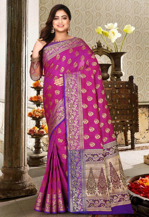 Buy online Women's Polka Dots Purple Colored Saree With Blouse from ethnic  wear for Women by Mahati for ₹3689 at 60% off | 2024 Limeroad.com