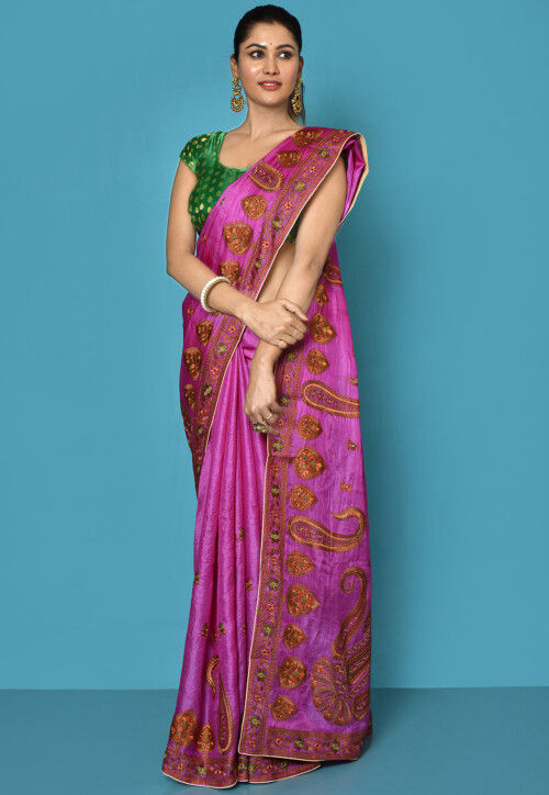 Banarasi Saree in Magenta
