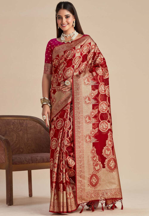 Banarasi Saree in Maroon