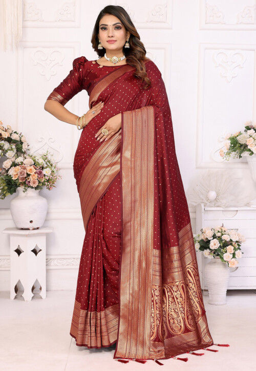 Banarasi Saree in Maroon