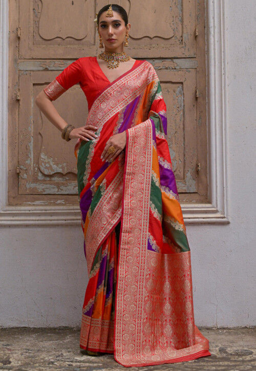 Banarasi Saree in Multicolor