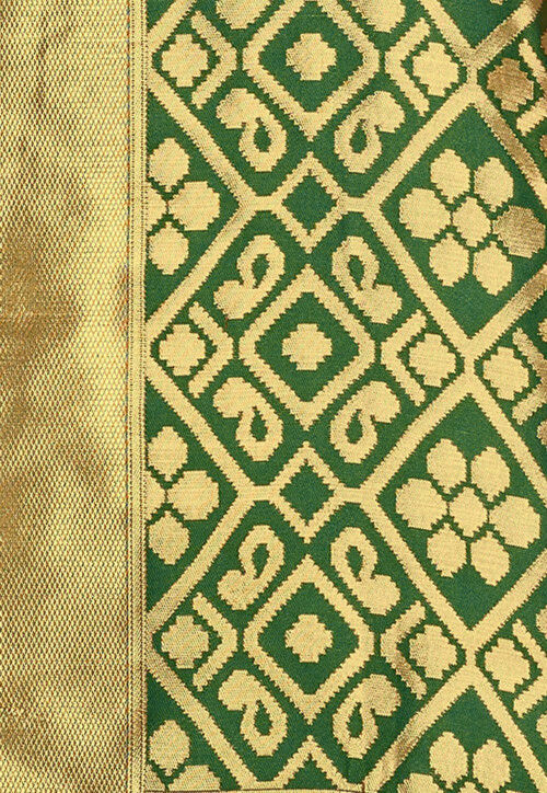 Banarasi Saree in Olive Green