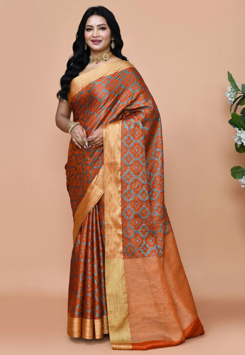 Banarasi Saree in Orange