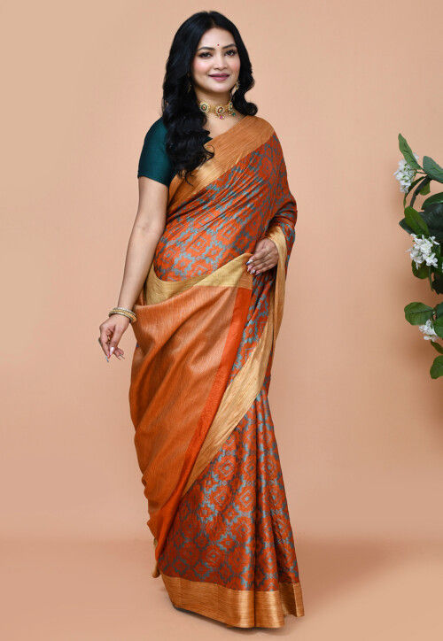 Banarasi Saree in Orange