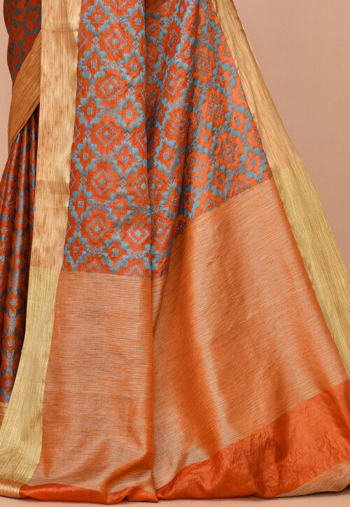 Banarasi Saree in Orange