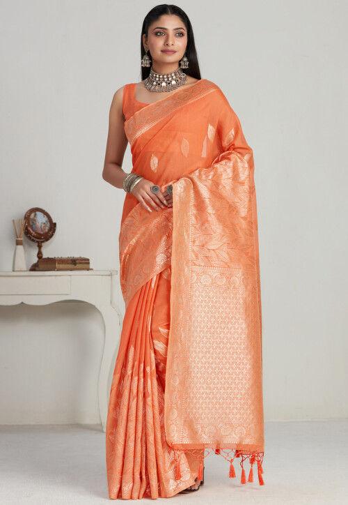 Banarasi Saree in Orange