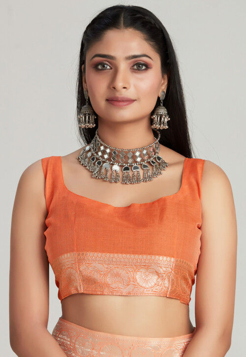 Banarasi Saree in Orange