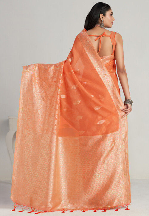 Banarasi Saree in Orange