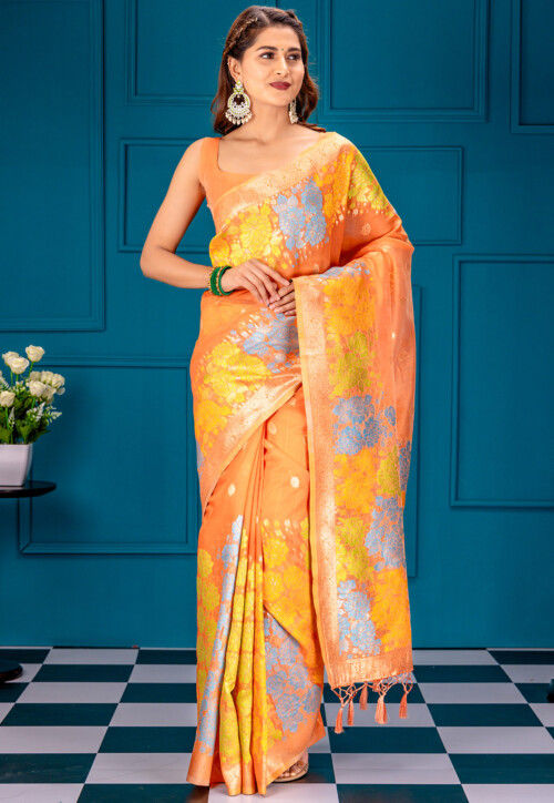 Banarasi Saree in Orange
