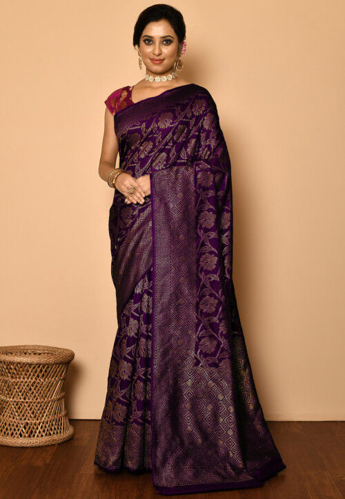 Banarasi Saree in Purple