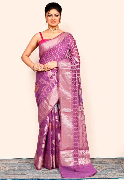 Banarasi Saree in Purple