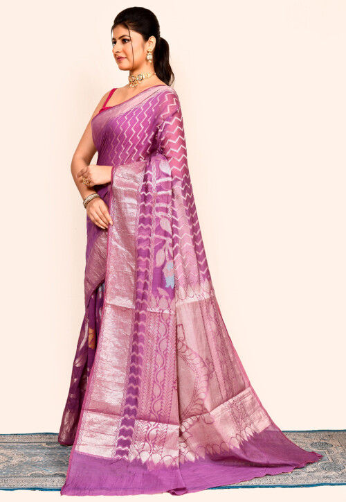 Banarasi Saree in Purple