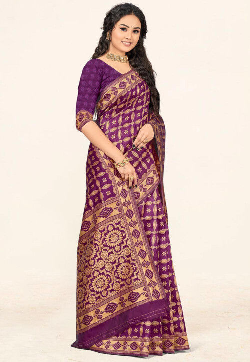 Banarasi Saree in Purple