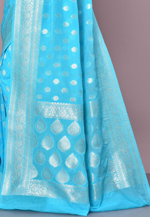 Banarasi Saree in Sky Blue