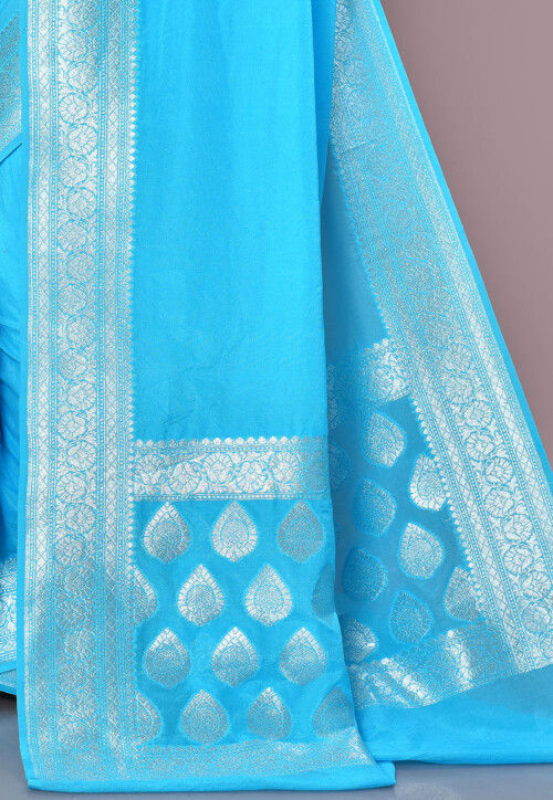 Banarasi Saree in Sky Blue