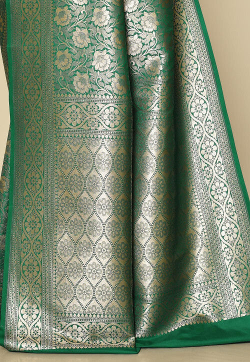 Banarasi Saree in Teal Green
