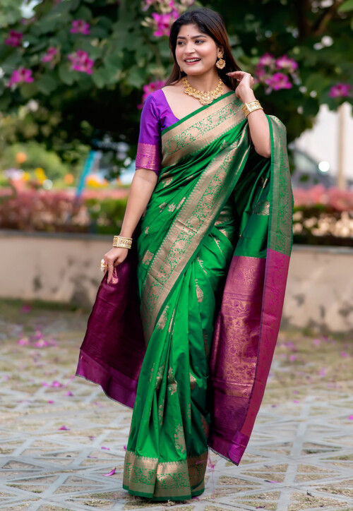 Banarasi Saree in Green