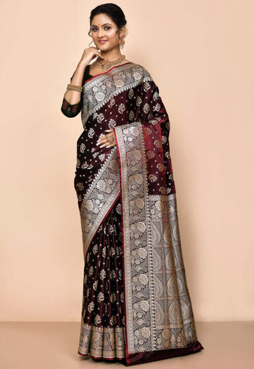 Banarasi Saree in Wine