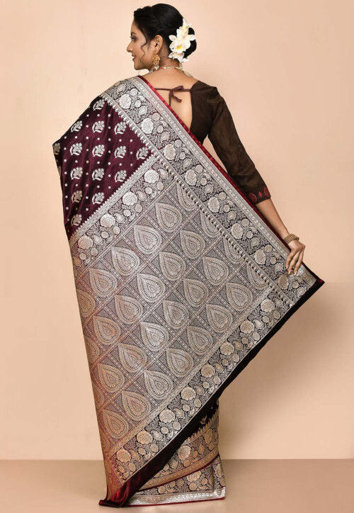Banarasi Saree in Wine