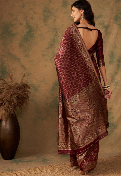 Banarasi Saree in Wine