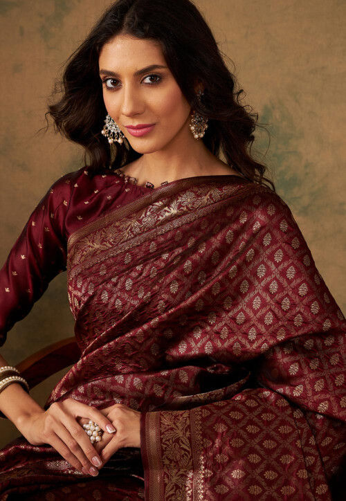 Banarasi Saree in Wine