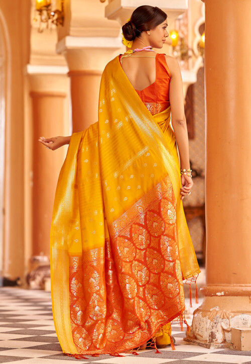 Banarasi Saree in Yellow