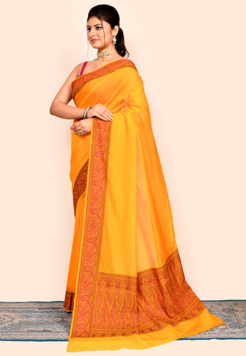 Banarasi Saree in Yellow