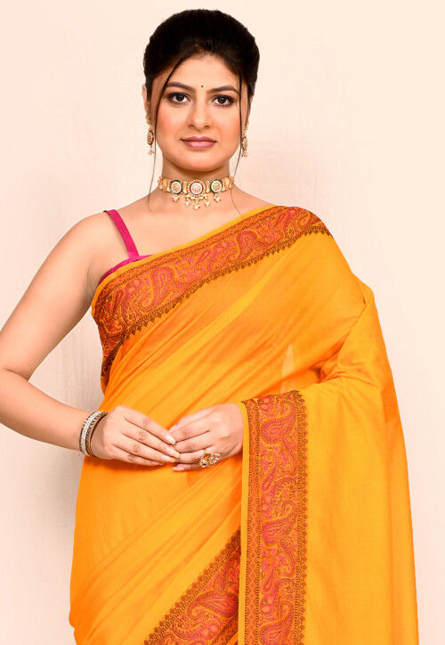 Banarasi Saree in Yellow