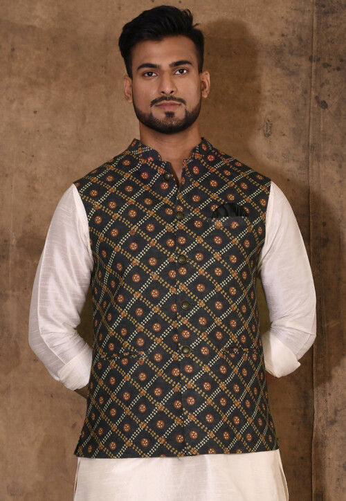 Satin Mens Printed Nehru Jacket, Size: M,L And Xl at Rs 500/piece in New  Delhi