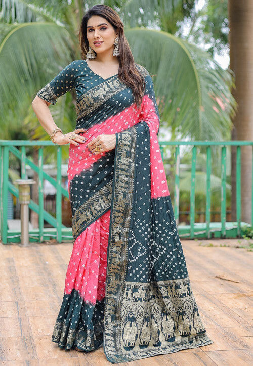 Buy bandhej sarees online on sale