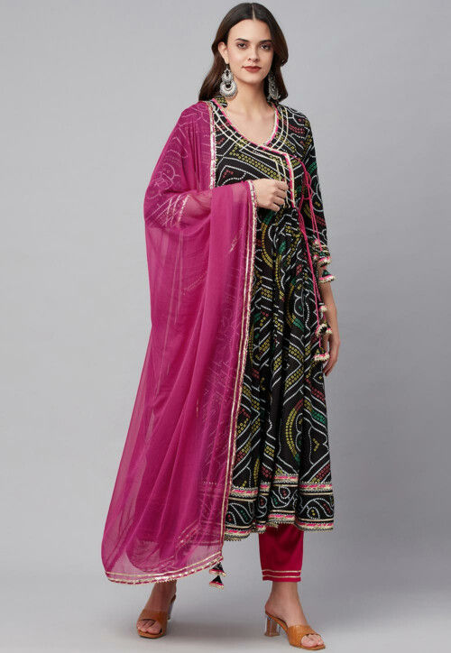 Bandhej - Buy Bandhani Salwar Suit Dress Material online in India – Matkatus