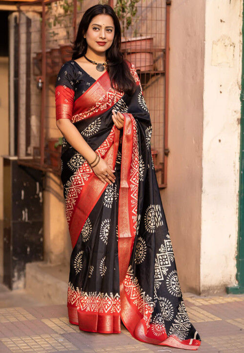 Buy batik cotton sarees online on sale
